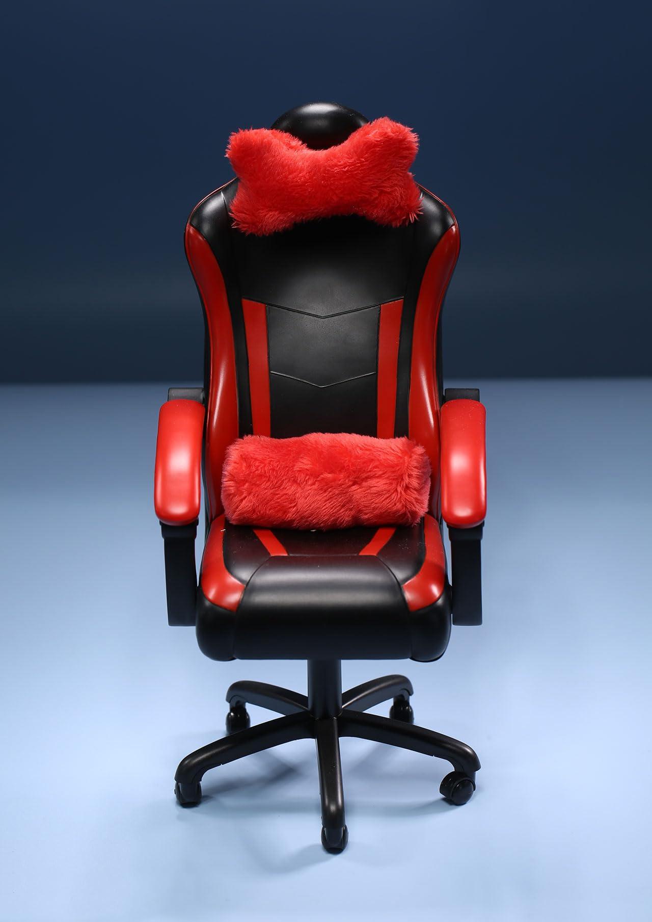 Fremego 1/6 Scale Chair Model,Gaming Chair Model Office Chair Furniture Scene Porps Accessory for 12inch Action Figure (Red)