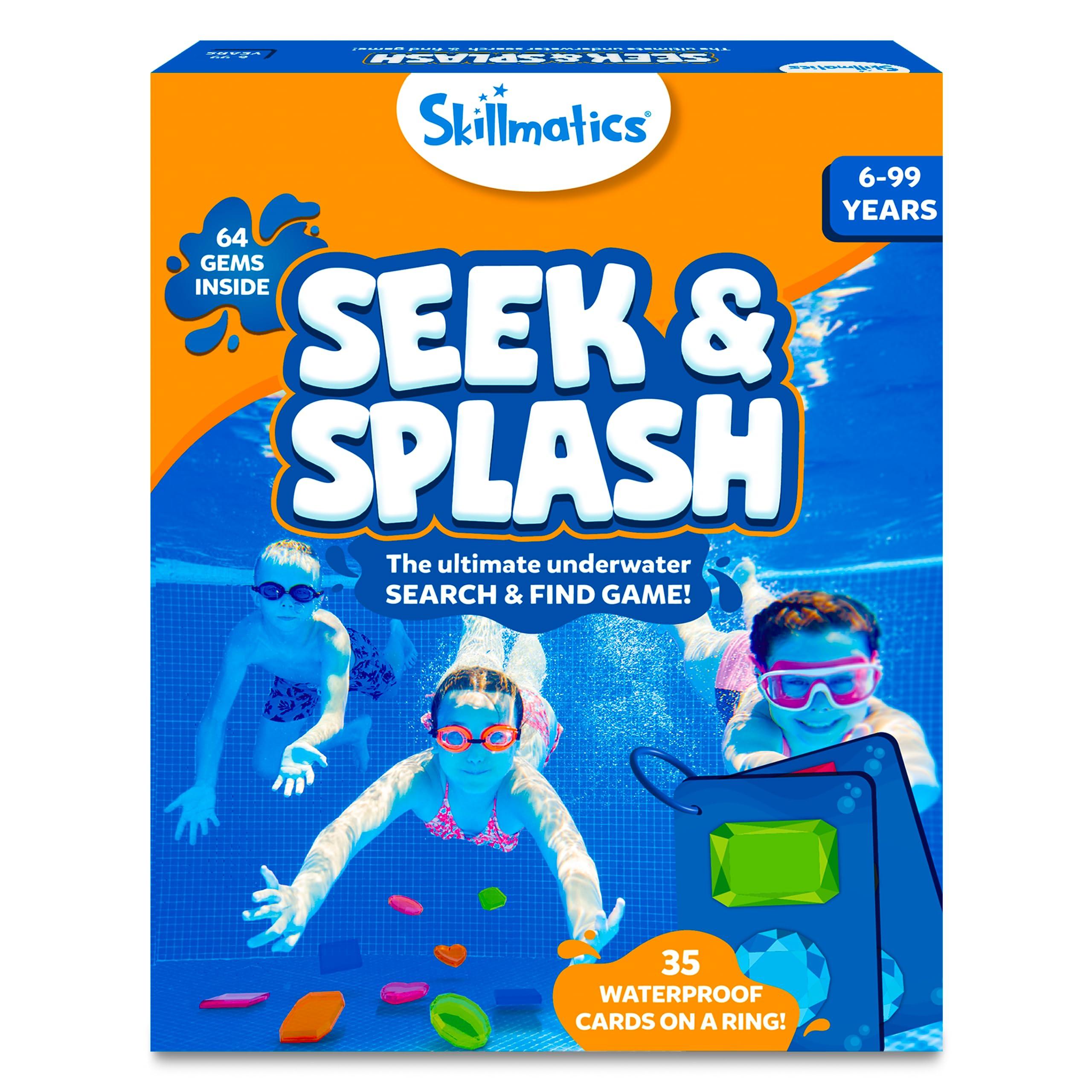 Skillmatics Skillmatics Seek & Splash & Seek & Splash Number Dive Underwater Search and Find Game, Perfect for Swimming Pool & Summer Fun for Kids, Gifts for Boys & Girls Ages 6, 7, 8, 9 & Up
