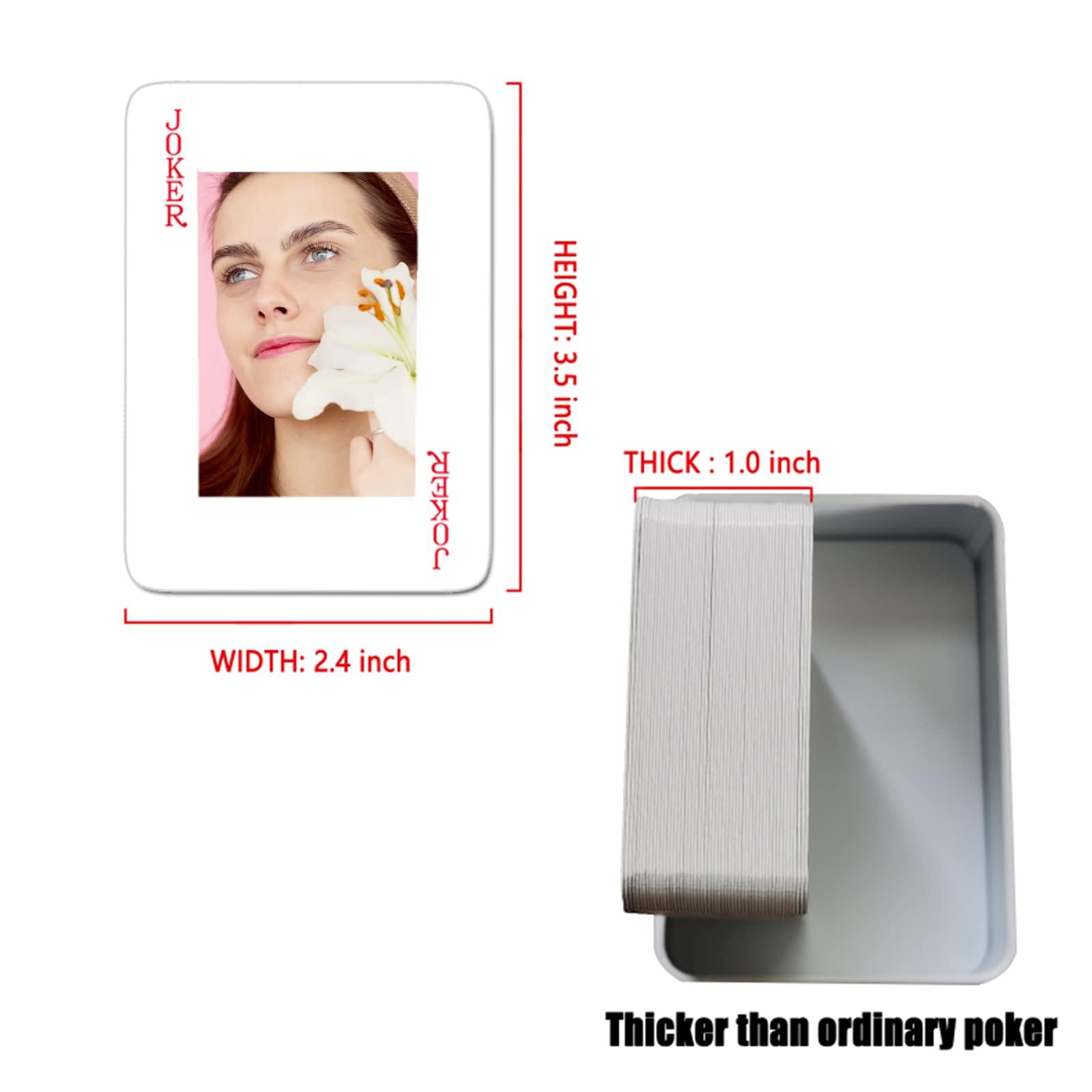 ooelyy Custom Playing Cards - Personalized Friends Picture Playing Cards, Personalized Playing Cards, Boyfriends Gifts, Girlfriends Gift (1-16 Photos, 1-200 Decks or More)