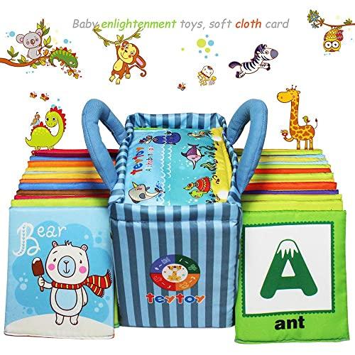 teytoy TEYTOY Baby Toy Zoo Series 26pcs Soft Alphabet Cards with Cloth Bag for Over 0 Years