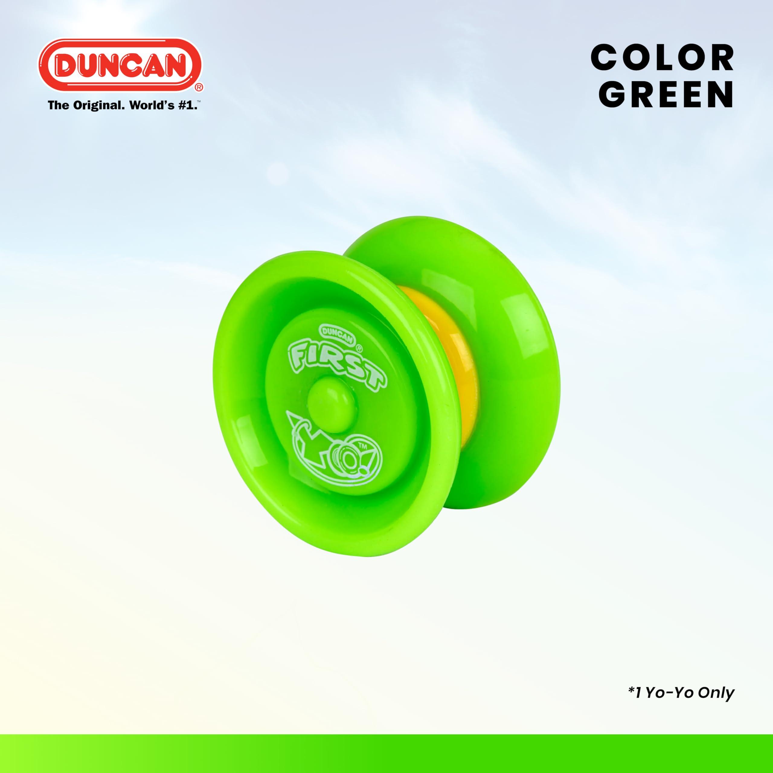 Duncan Duncan Toys First Yo! - Best Beginner Yo-Yo for Kids, Responsive Yo Yo, YoYo Toy - Green/Yellow