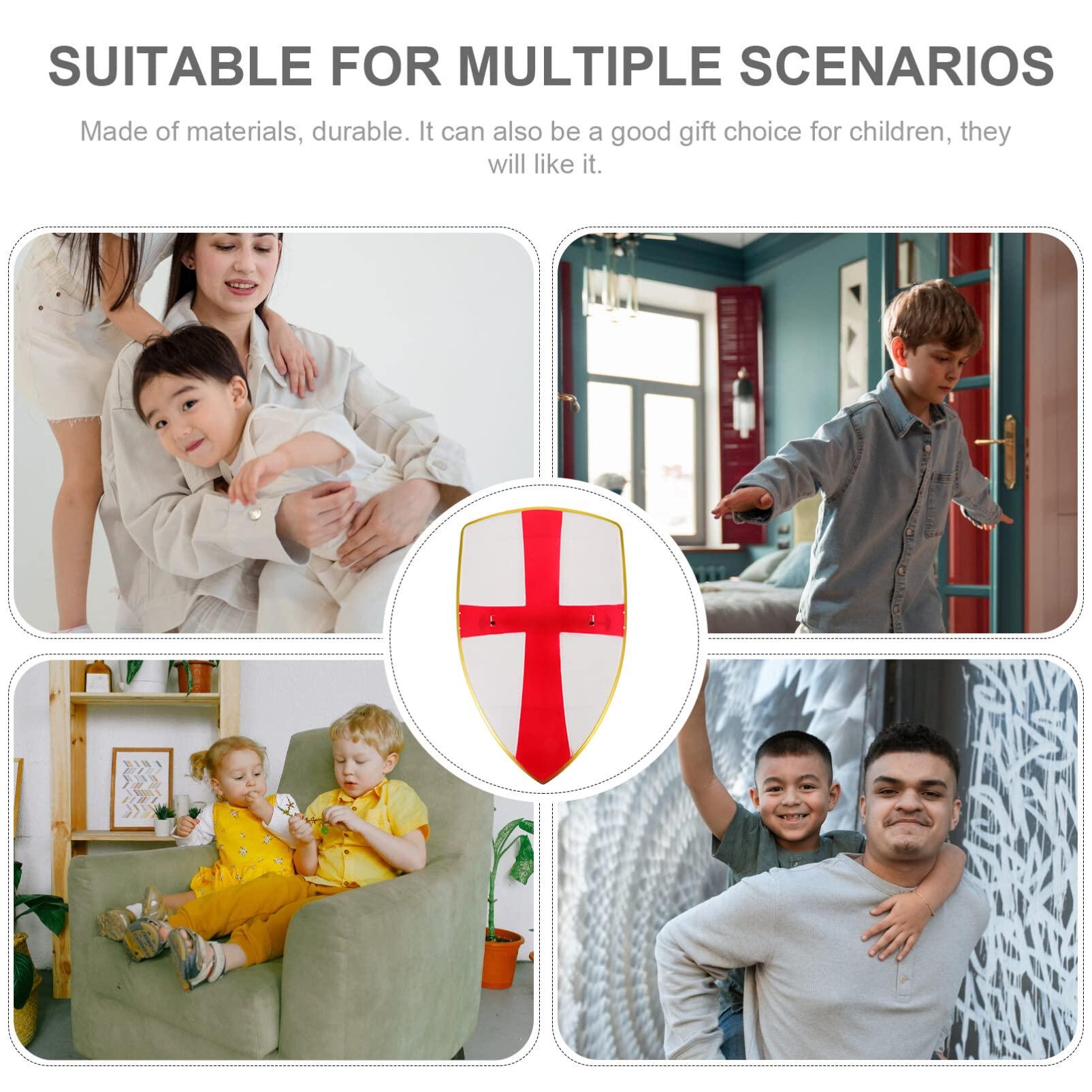 Totority Totority 2pcs Shield Toy Toys for Boys Small Toddler Toys Medieval Costumes Knight Shield Children Toy Small Shield Make up Plastic Safety Mask Knight Toys Shield Toy Kid Toys