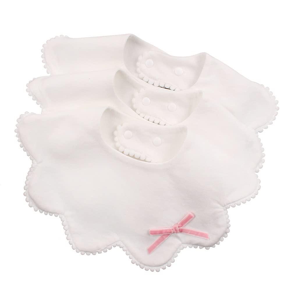 JANGANNSA JANGANNSA 3 PCS Flower Baby Bibs Infant Burp Clothes for Baby Girls Saliva Towel Cotton Infant Toddler Girls Bibs(3 PCS -B)