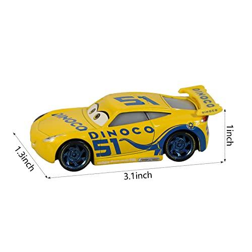 Car 2 3 Toys Mater Chick Hicks The King Doc Hudson Sheriff Diecast Car Toy Set for Boy Kids 7pcs