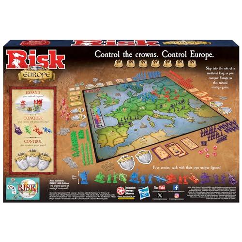 Winning Moves Games Risk Europe by Winning Moves Games USA, a Medieval Conquest of Europe Complete with Siege Weapons, Archers and Much More, for 2 to 4 Players, Ages 14+ (1232)
