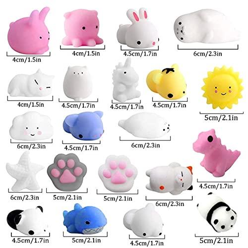 chengchuang Mochi Squishy Toy 100 Pack, Kawaii Squishies Toys Kids Party Favors, Bulk Mochi Animal Stress Relief Toys for Boys & Girls Birthday Party, Classroom Prizes, Halloween Basket Stuffers,Christmas Gifts