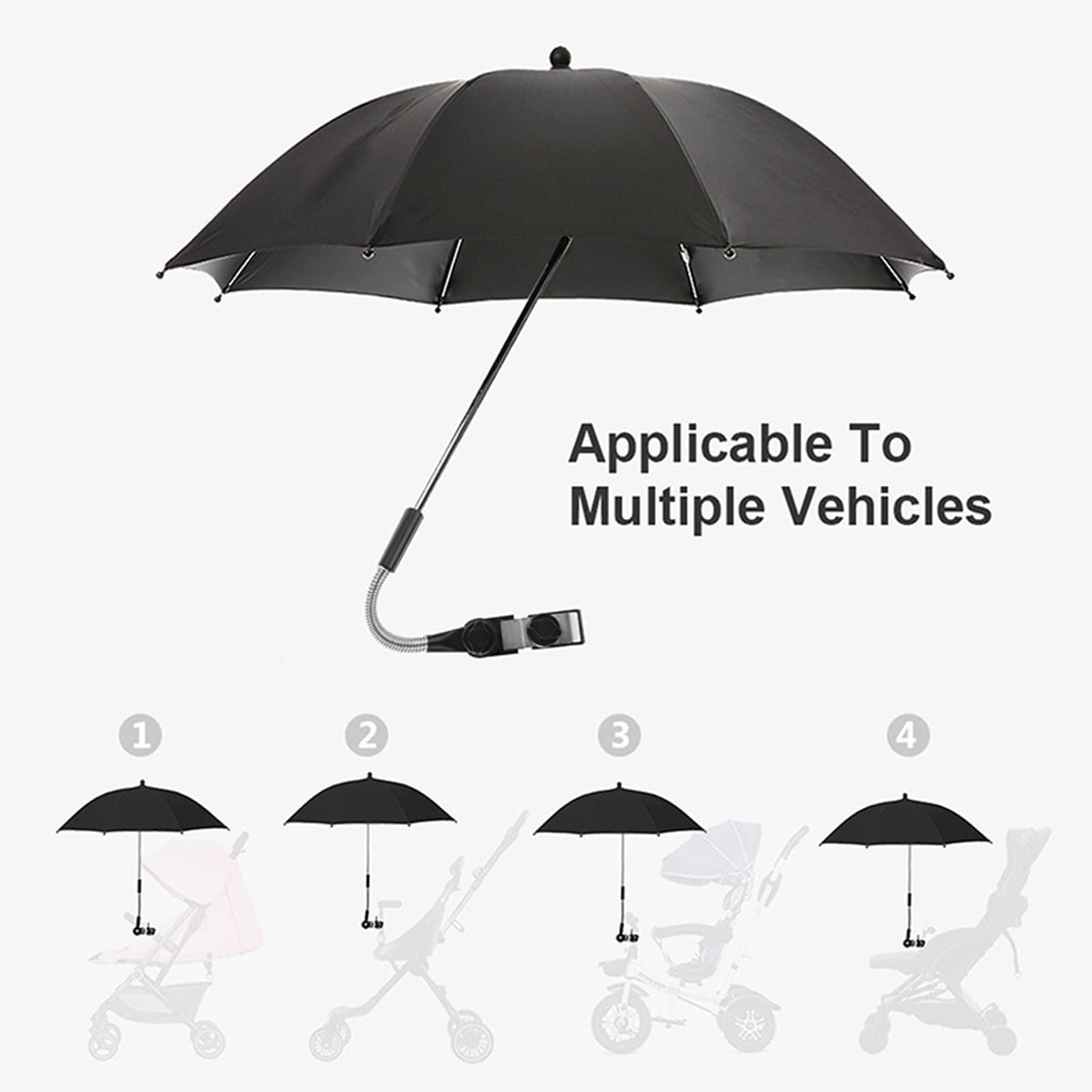 SHITINGRM Pram Parasol for Sun Shade Umbrella for Pushchair Pram Wheelchair Outdoor 50+UV for Prot
