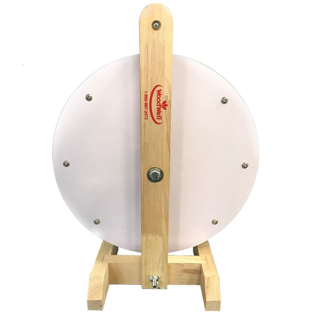 WoodWell WoodWell 12 Inch Tabletop Spinning Prize Wheel w/Wood Stand | Dry Erase | 8 Customizable Slots | Casino Games | Family Night | Classrooms | with Markers and Eraser