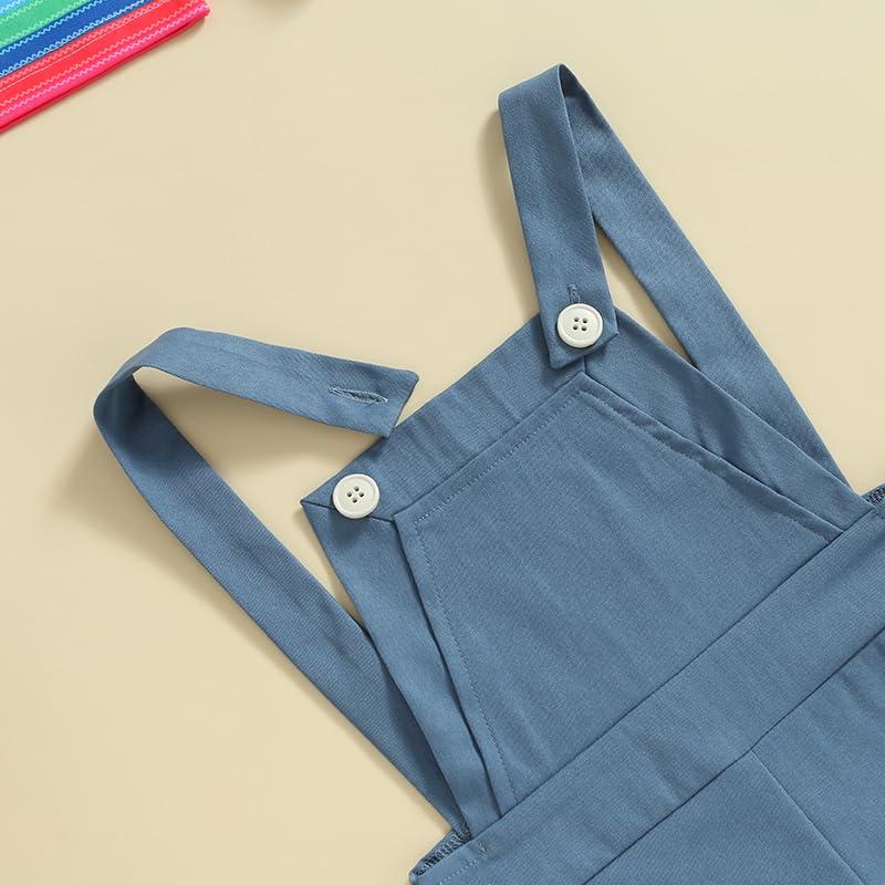 Tempura Tempura Baby Toddler Scary Nightmare Killer Doll Wanna Play Movie Character Outfits Chucky Doll Costume Cosplay Set (Blue, 12-18 Months)