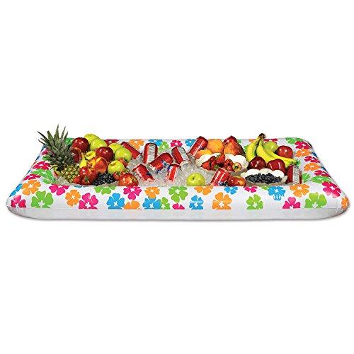 TCS Party Bundles Inflatable Palm Tree Cooler & Luau Buffet Cooler 2 Piece Bundle