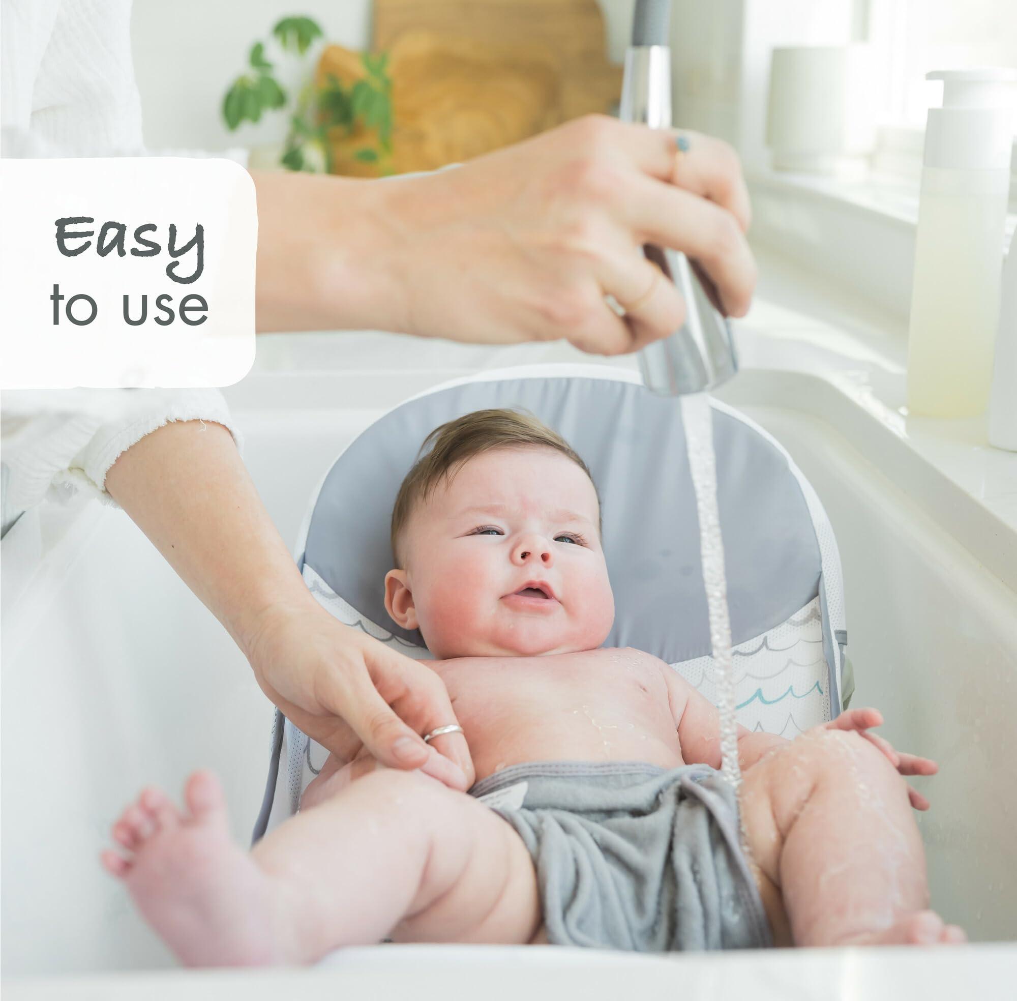 The First Years The First Years Sure Comfort Folding Baby Bather - Baby to Toddler Bath Tub - No-Slip Seat - for Sink or Tub Use