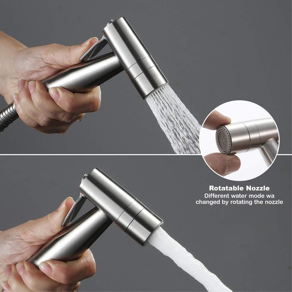 ICOBES Two Function Handheld Bidet Spray Shower Set ABS Toilet Sprayer Kit Bidet Faucet Shower Spray for Bathroom