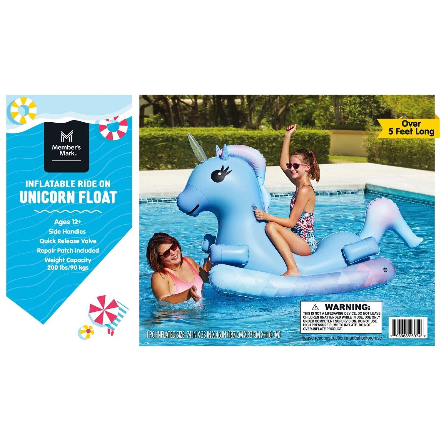 MEMBERS MARK Member's Mark Novelty Ride-On Pool Float (Assorted Styles) (Unicorn)