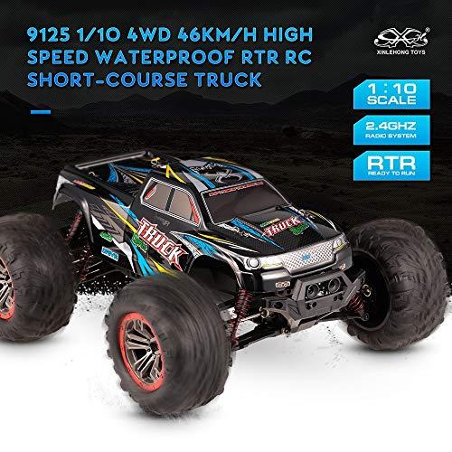 FMT FMT 1:10 Scale High Speed 46km/h 4WD 2.4Ghz Remote Control Truck 9125, Radio Controlled Off-Road RC Car Monster Truck R/C RTR (Assorted Colors)
