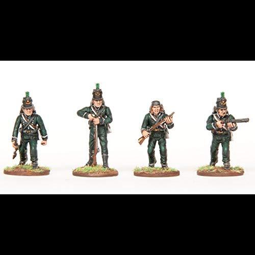 Wargames Atlantic Napoleon's Wars: British Riflemen (32 Multi Part Hard Plastic 28mm Figures)