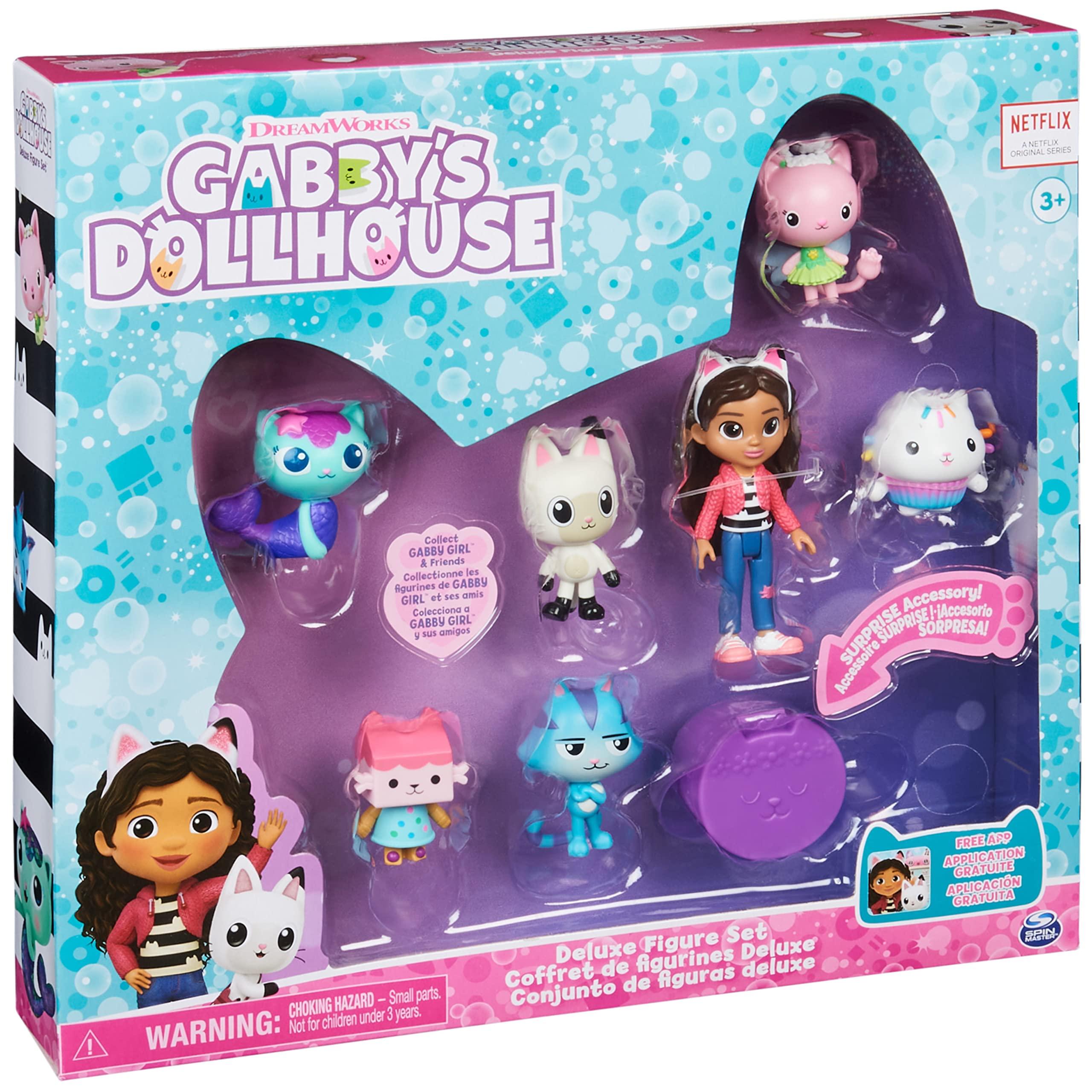 Gabby's Dollhouse Gabby's Dollhouse, Deluxe Figure Gift Set with 7 Toy Figures and Surprise Accessory, Kids Toys for Ages 3 and up