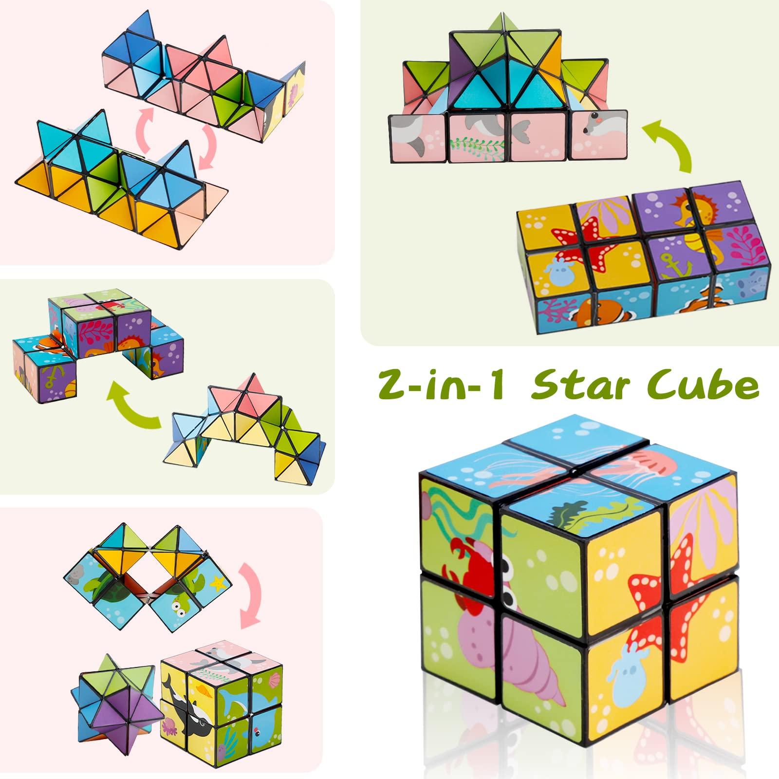 Euclidean Cube 3 Themes Magic Cube Yoshimoto Cube Set for Kids and Adults, Toy Gifts for Boys and Girls Ages 8-12