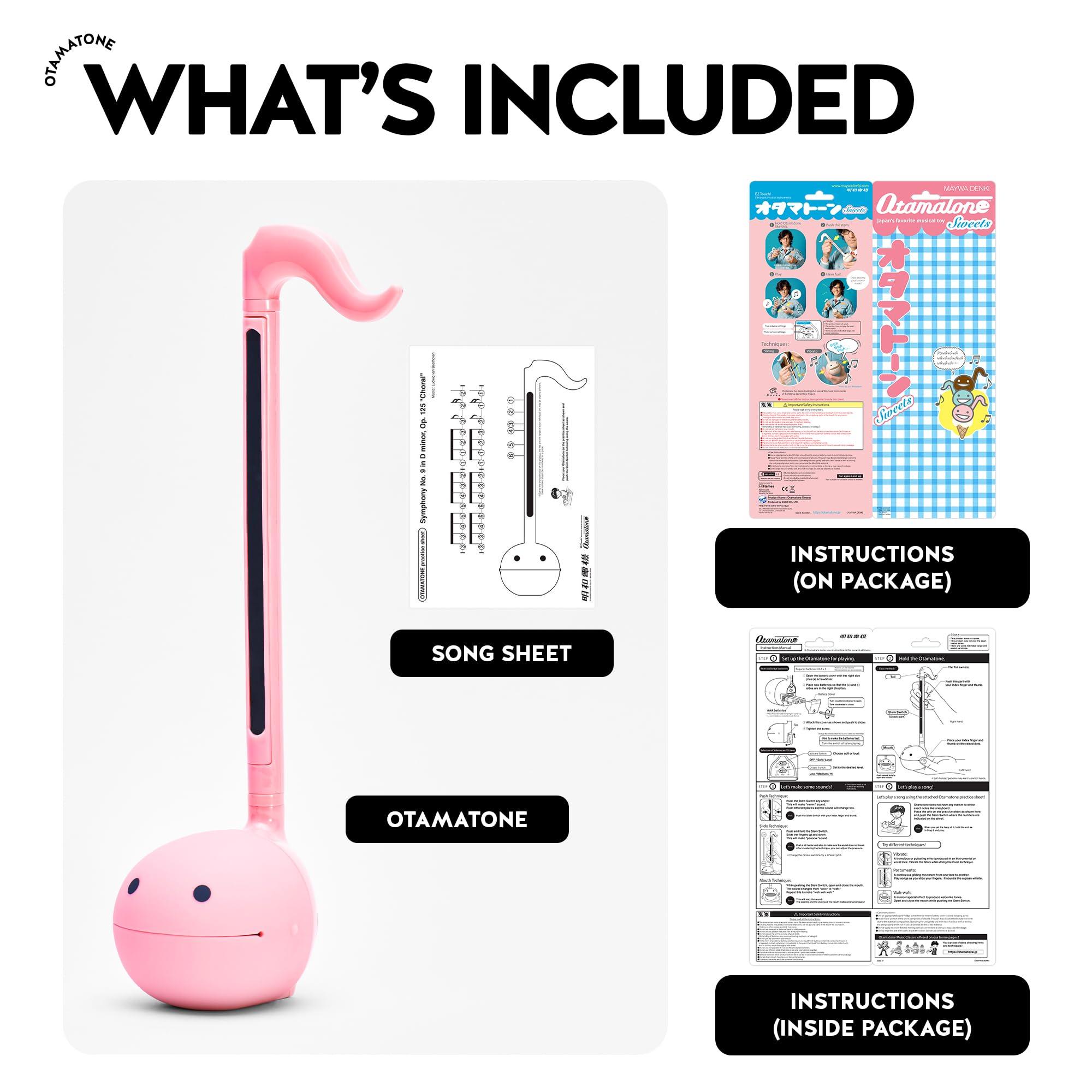 Otamatone Otamatone Japanese Electronic Musical Instrument Portable Music Synthesizer from Japan by Maywa Denki Studio Award Winning, Educational Fun Gift for Children, Teens & Adults - Black (Set of 3) [Eng]