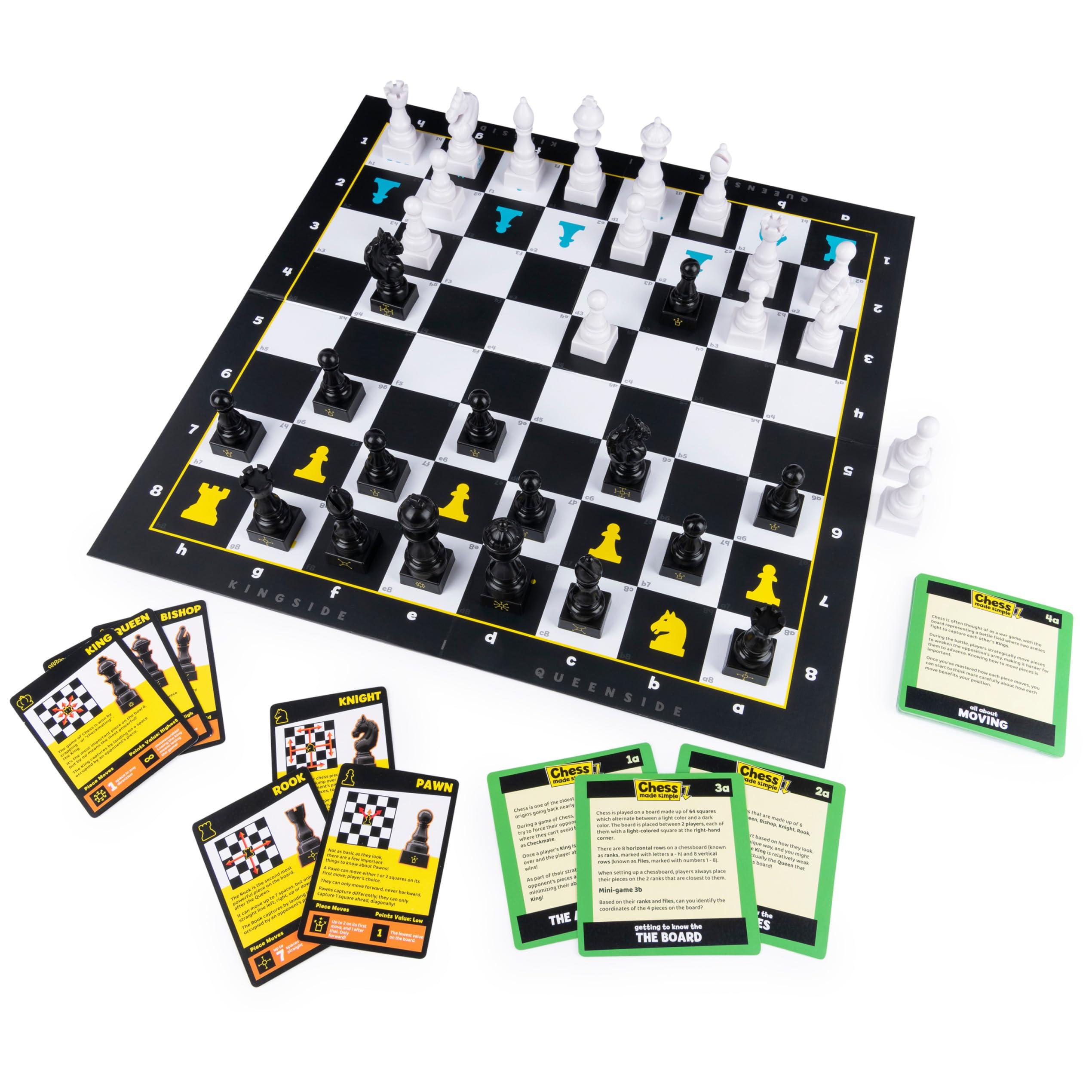 Spin Master Spin Master Games, Chess Made Simple, Learn to Play Strategy Board Games for Beginners, Chess, 2 Players, for Kids Ages 8 & Up