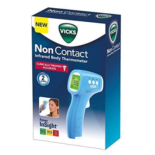 Vicks Vicks Non-Contact Infrared Thermometer for Forehead, Food and Bath Fast, Reliable, and Clinically Proven Accuracy for Adults, Babies, Toddlers and Kids, FSA and HSA Eligible