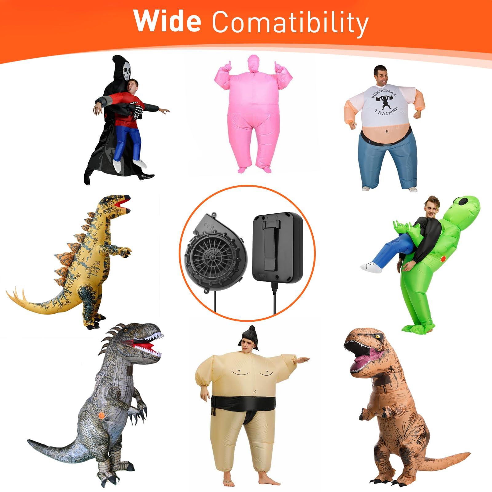 Bzeumk Inflatable Costume Fan Replacement, Dinosaur Pump Mini Blower Fan for Inflatable Costume Blow Up