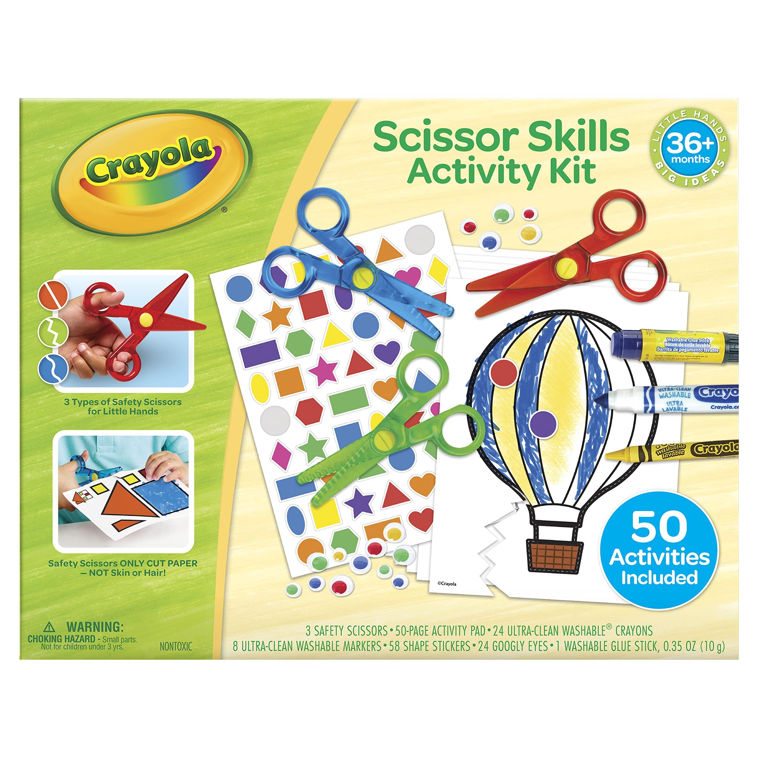 Crayola Crayola Toddler Scissor Skills Activity Kit (3ct), Safety Scissors and Craft Supplies, Toddler Crafts, Gift for Kids, Ages 3+