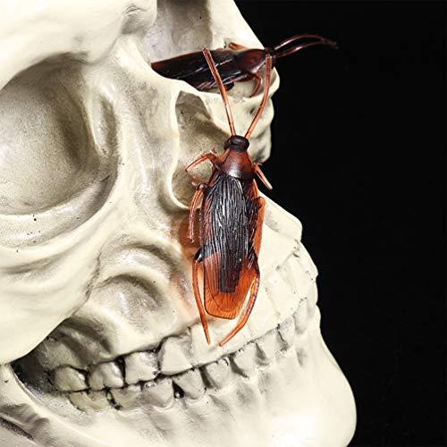 NUOBESTY NUOBESTY Halloween Fake Roach, 150pcs Fake Roaches Prank Halloween Plastic Cockroaches Bulk Roach Trick Toys|4. 5 X 1. 8 X 1 cm