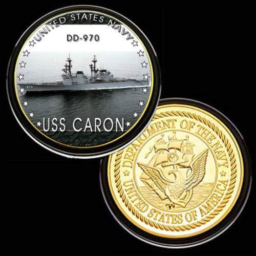 Generic U.S. United States Navy | USS Caron DD-970 | Gold Plated Colorized Printed Challenge Coin
