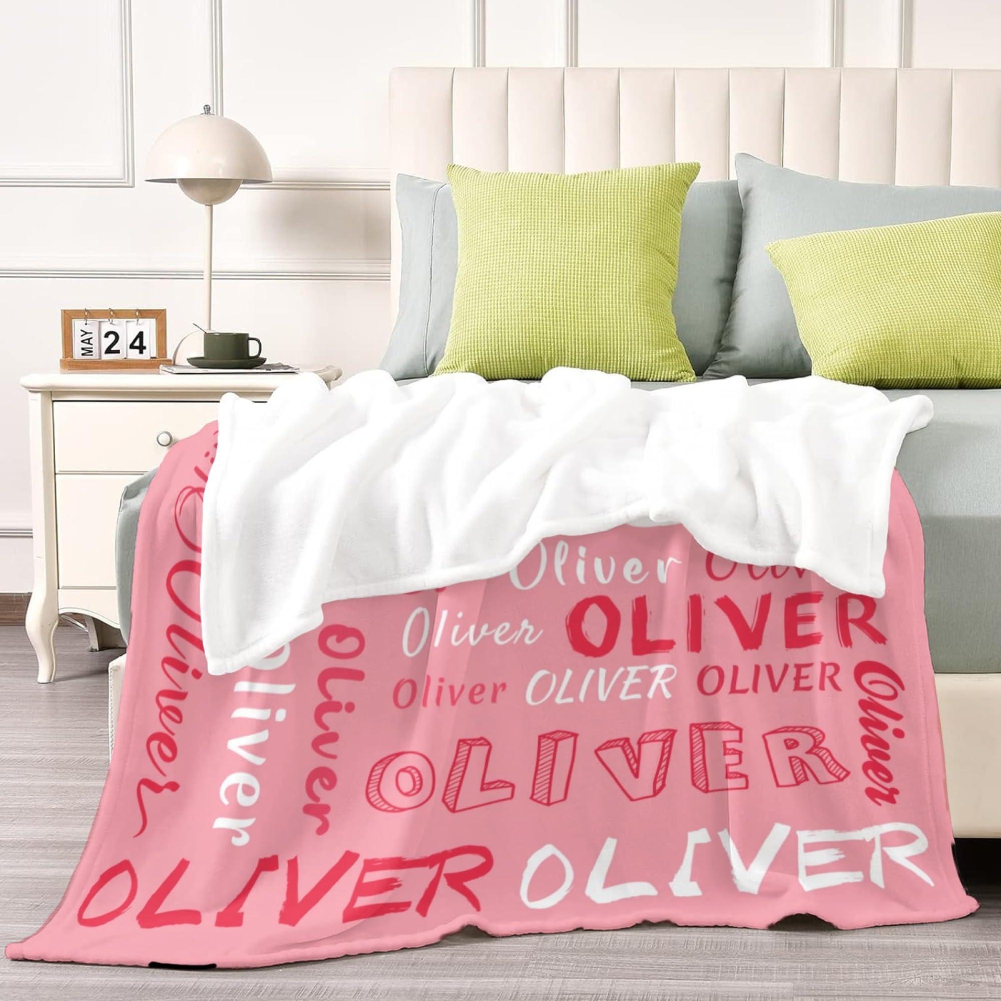 Diyrap Diyrap Personalized Baby Blanket with Name - Custom Newborn Gift