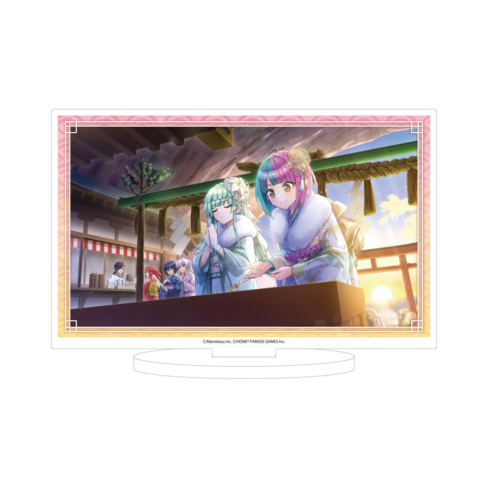 A3 Dolphin Wave 25 Serena, Lewis & Hely, Lewis & Kurose Minami & Irika Sakimiya, Michiru Tojo & Soma Dashi [Official Illustration] Acrylic Stand