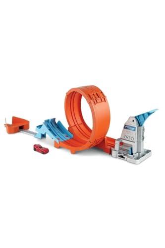 Hot Wheels Hot Wheels Toy Car Track Set Loop Stunt Champion, Dual-Track Loop with Double-Car Launcher, Side-by-Side Racing, includes 1 Toy Car in 1:64 Scale