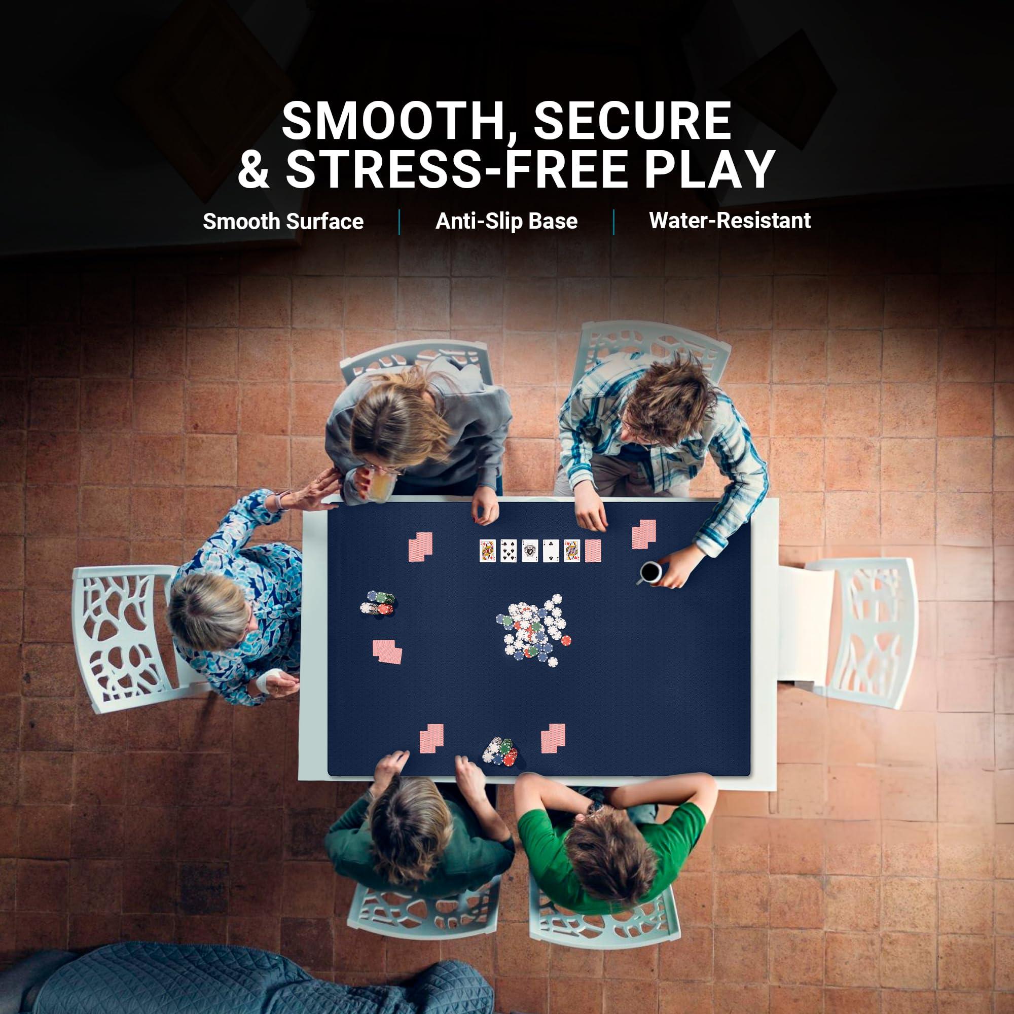 Feltectors Feltectors Board Game Playmat | 36 x 48 in. Blue Table Topper Playmat Cover for Gaming Mahjong Top Black RPG, Dice Games | Neoprene Table Mat Water Resistant with Carry Storage Case 3 x 4 ft.