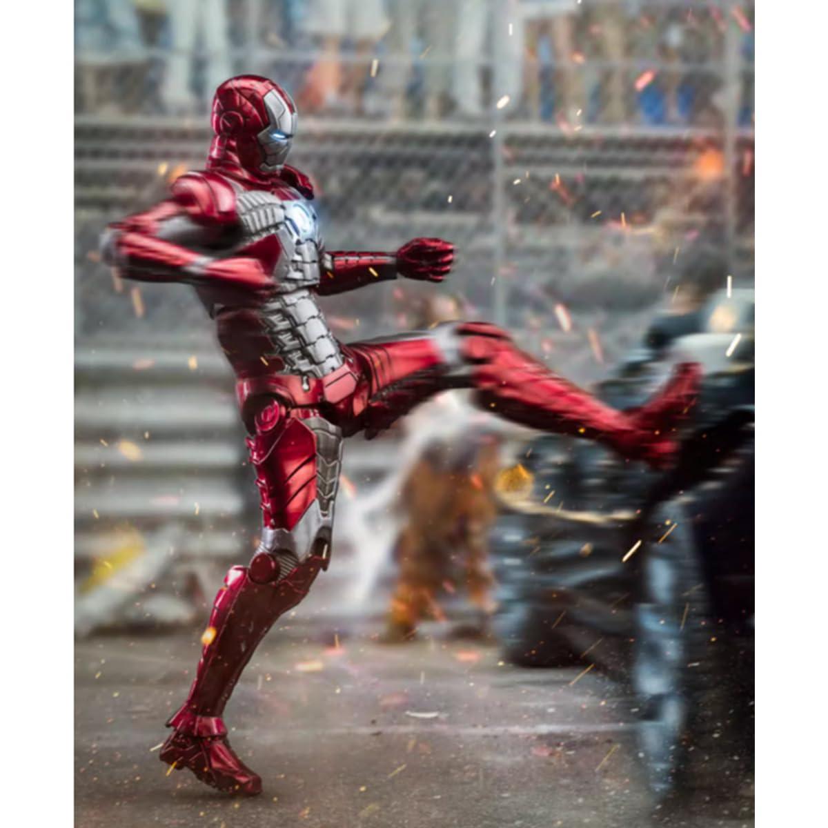 HiPlay HiPlay ZD Toys Anniversary Series Collectible Figure Full Set: Iron Man MK5, Illuminated Edition, Height 18cm Miniature Action Figurine FGBMK5