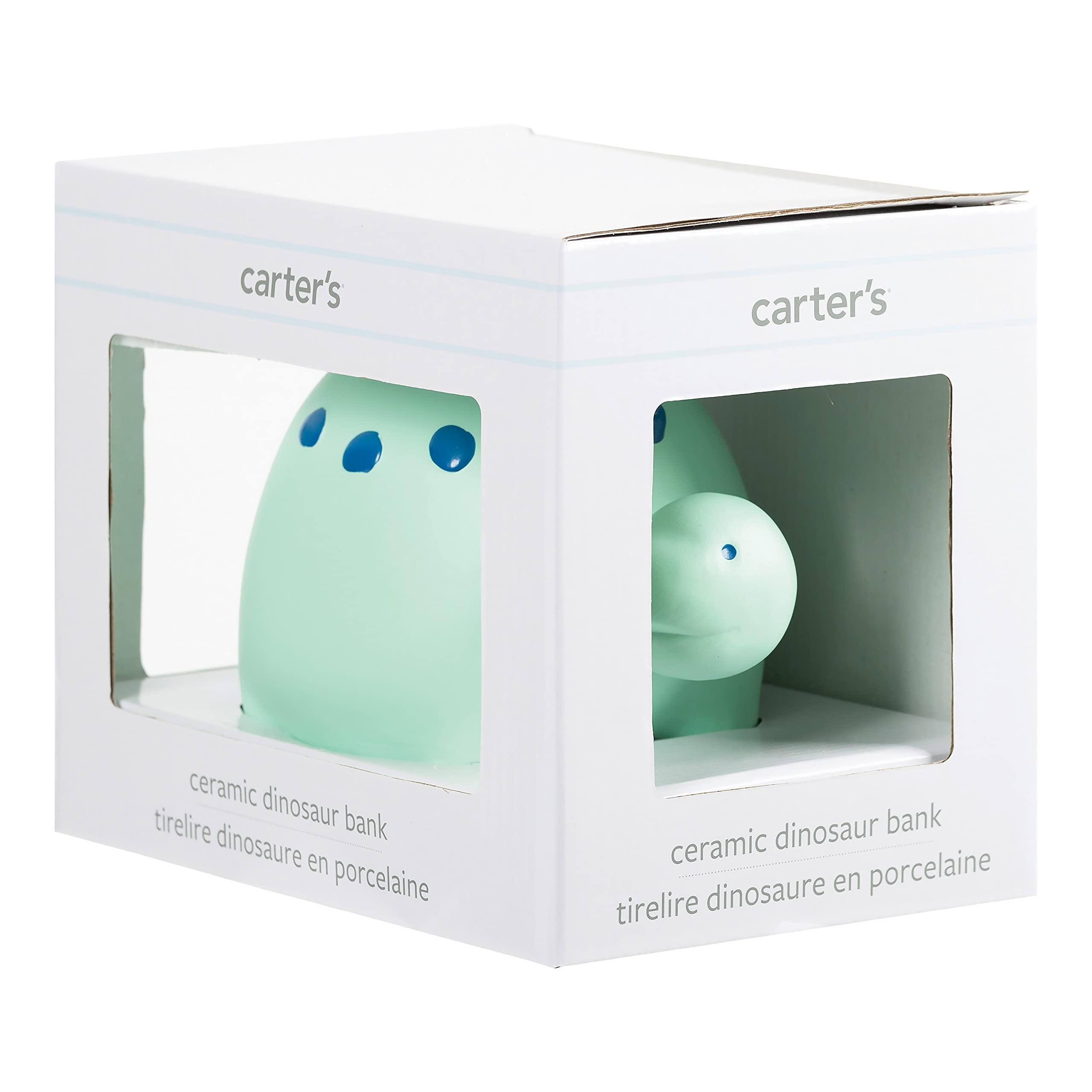 C.R. Gibson Carter\'s BB1-23289B Dinosaur Ceramic Piggy Bank for Kids, 8\'\' W x 7.5\'\' H