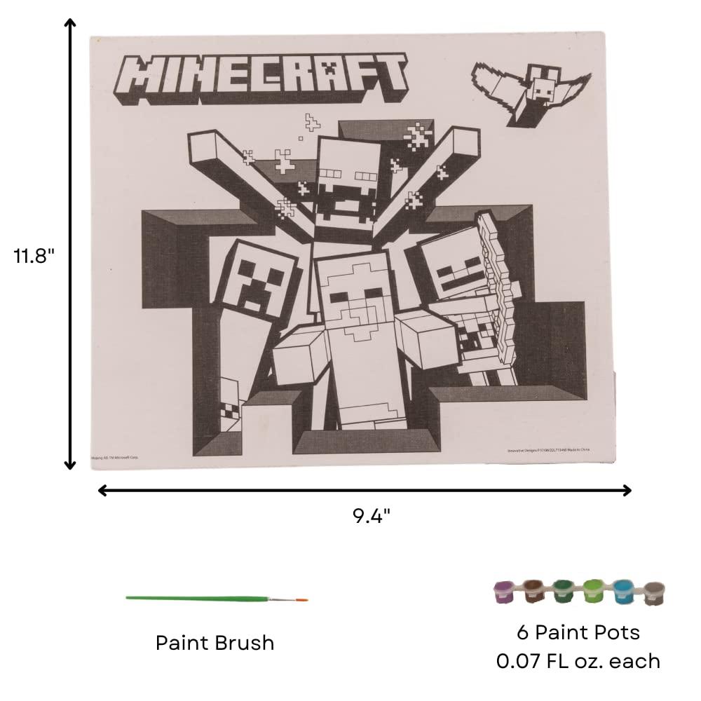 Innovative Designs Innovative Designs Minecraft Creative Coloring Canvas Painting and Activity Set for Kids, 1000+ pcs
