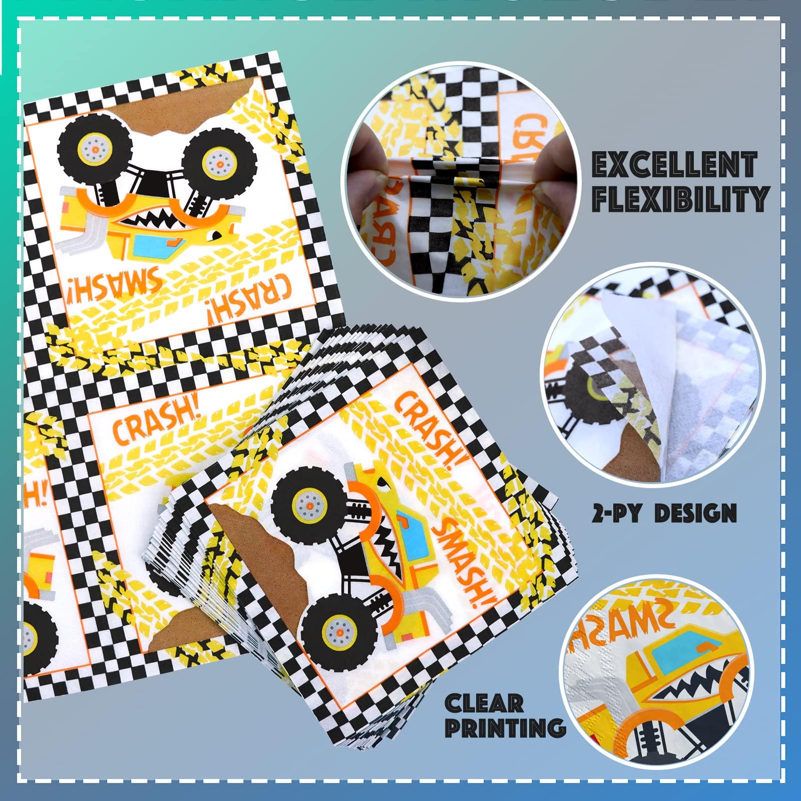 SamPartyShop Monster Truck Party Favor Monster Truck Party Supplies Monster Truck Party Plates and Napkins