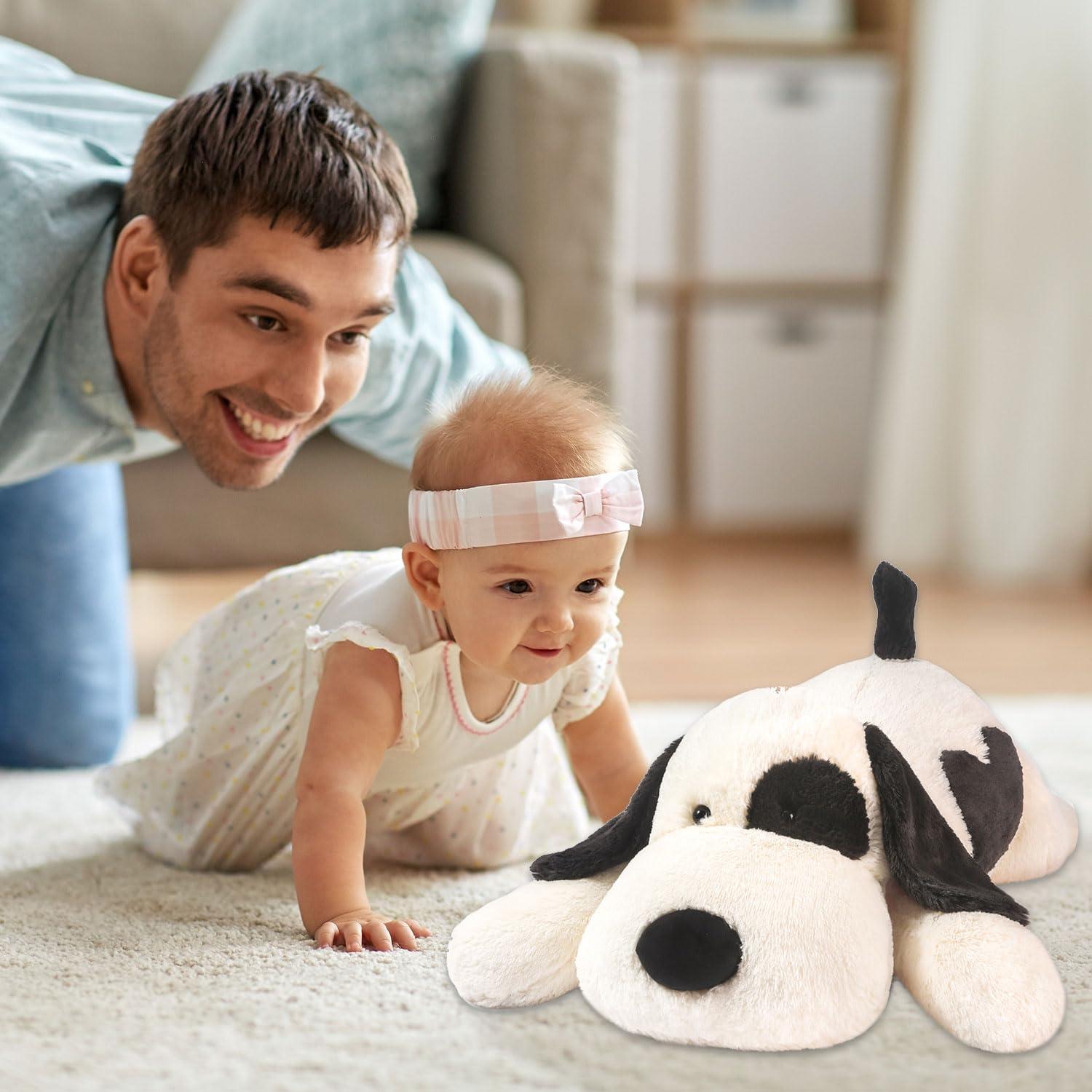 ZPIUU ZPIUU Dog Weighted Stuffed Animals,30 Inch 5.5 lbs Weighted Plush Animals,Giant Puppy Plush Pillow Toy, Gifts for Kids, Boys and Girls Adults (30\" 5.5lbs)