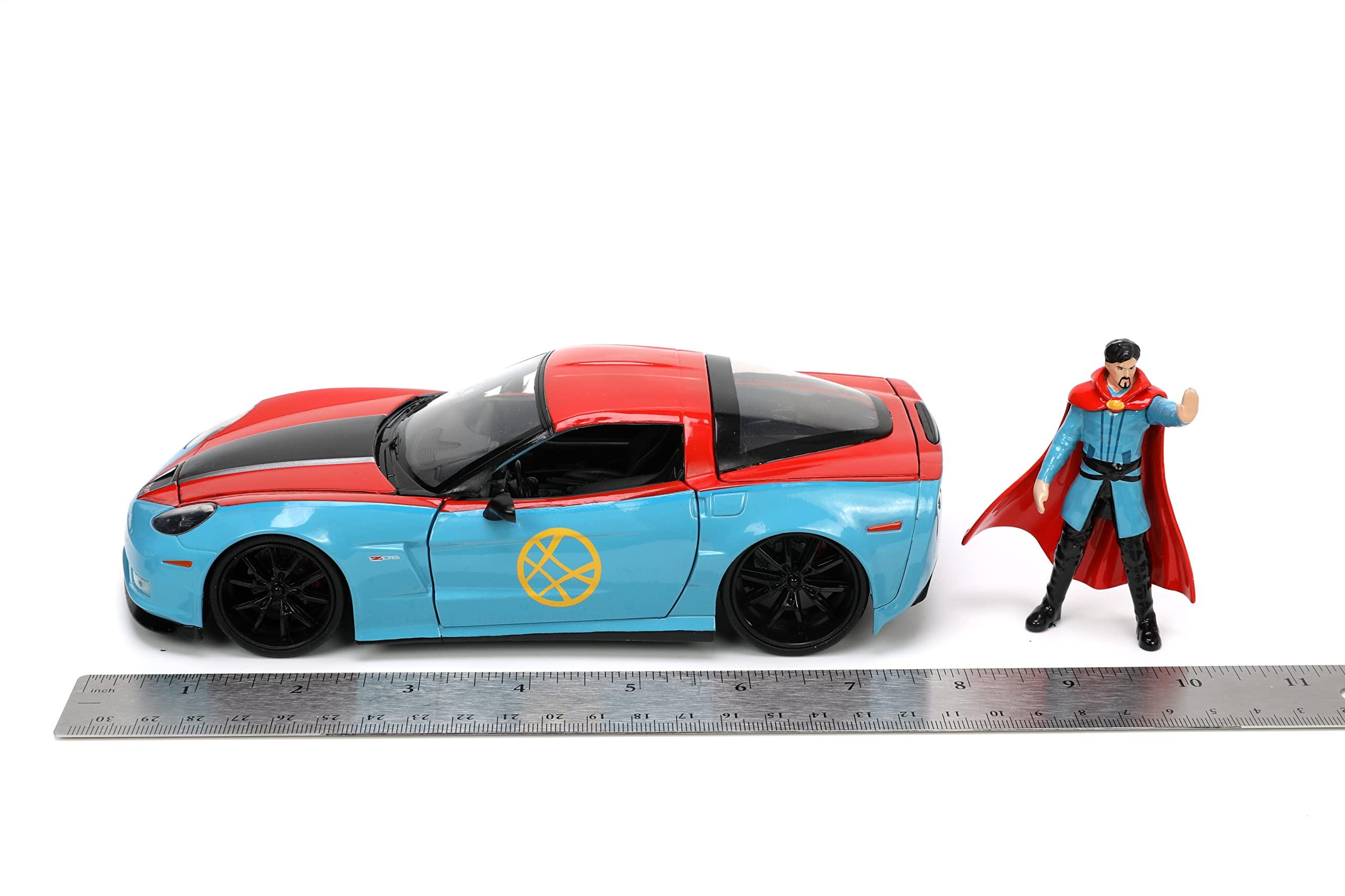 Jada Toys Jada Toys Marvel Doctor Strange 1:24 2006 Chevy Corvette Z06 Die-Cast Car with 2.75\'\' Dr. Strange Figure, Toys for Kids and Adults (32115)