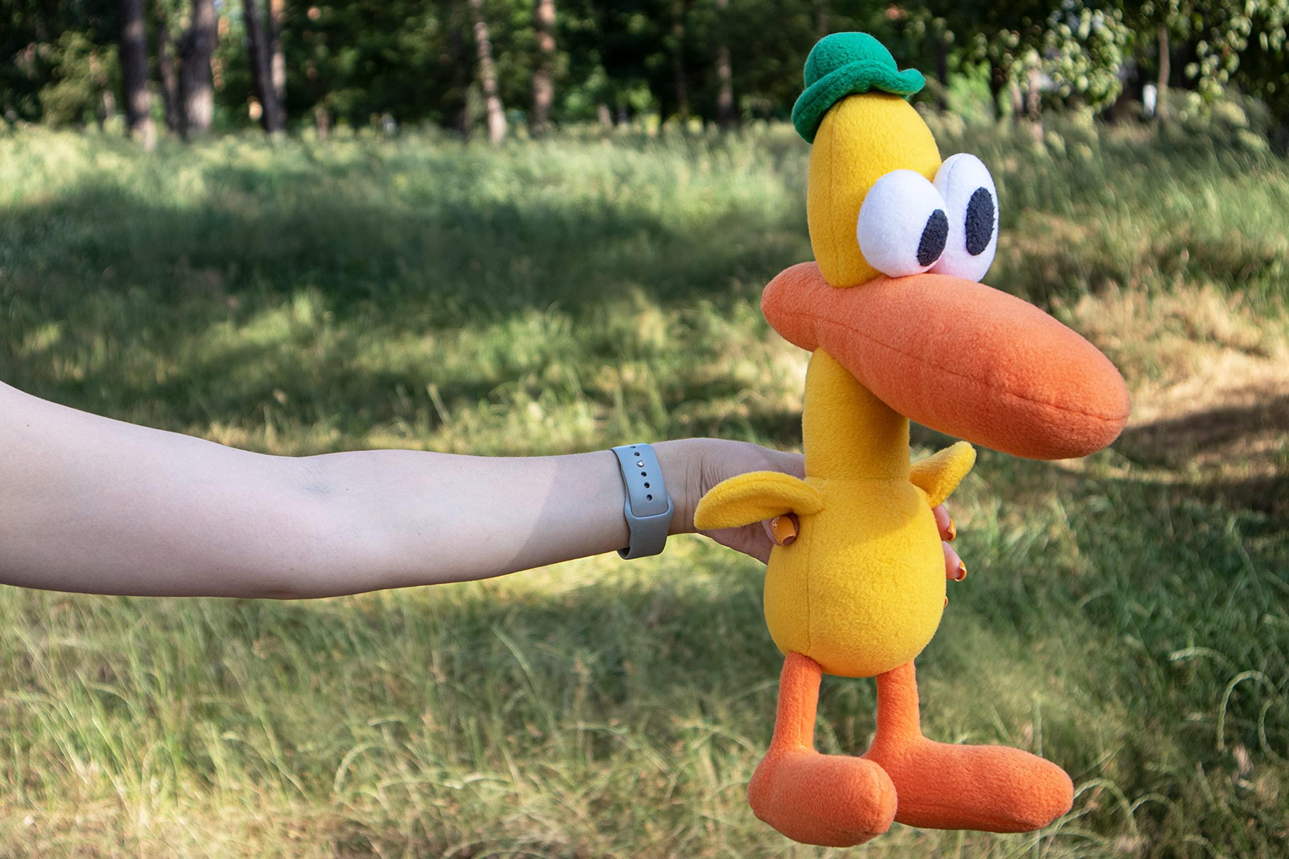 MONSTOY Pato Duck Plush Handmade Yellow Duck Soft Toy 16.5"