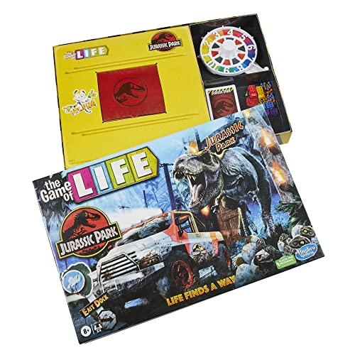 Hasbro Gaming Hasbro Gaming The Game of Life Jurassic Park Edition, Family Board Game for Kids Ages 8 and Up, Inspired by The Original Hit Movie