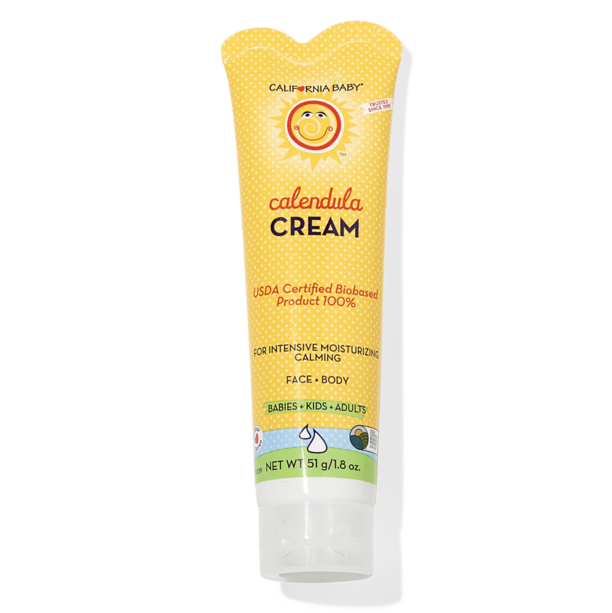 California Baby California Baby Calendula Cream | Soothing Baby Cream | Allergy Friendly | Plant-based | Soothes and Moisturizes Irritated, Dry Skin On Face and Body | 1.8 oz
