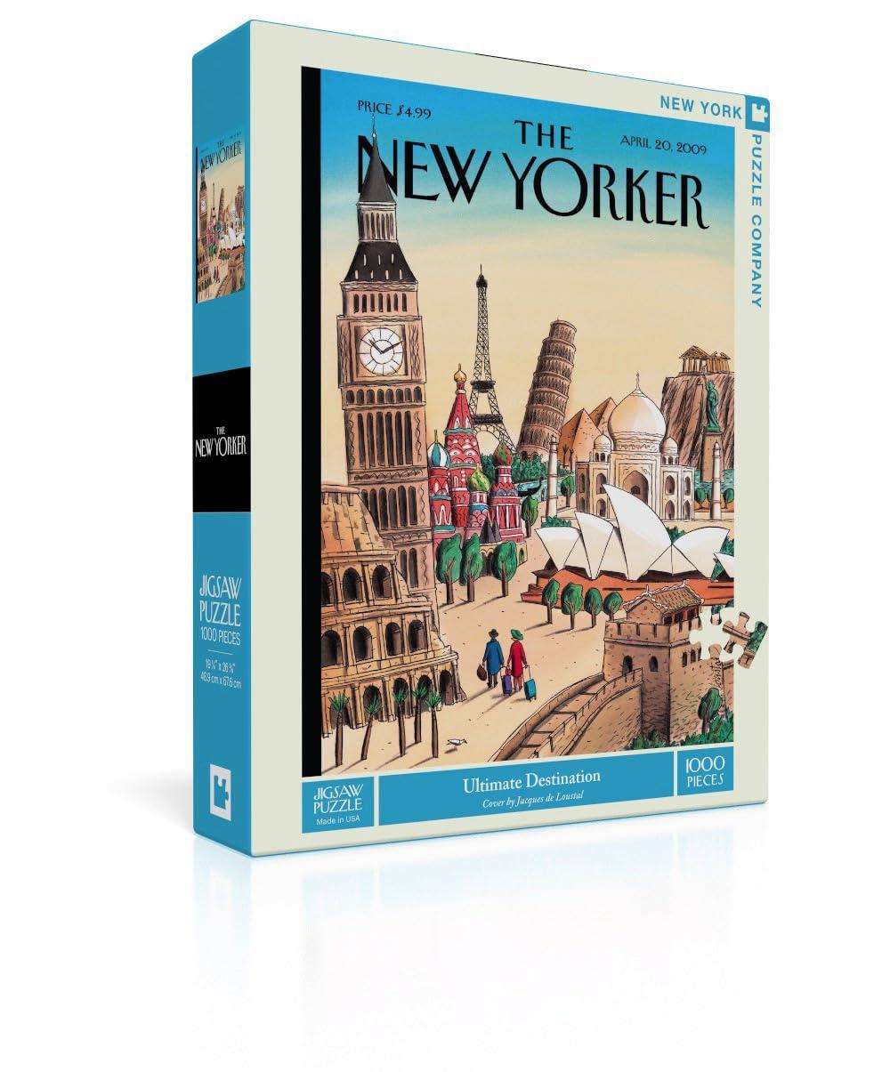 New York Puzzle Company New York Puzzle Company - New Yorker Ultimate Destination - 1000 Piece Jigsaw Puzzle for Adults by Jacques de Loustal