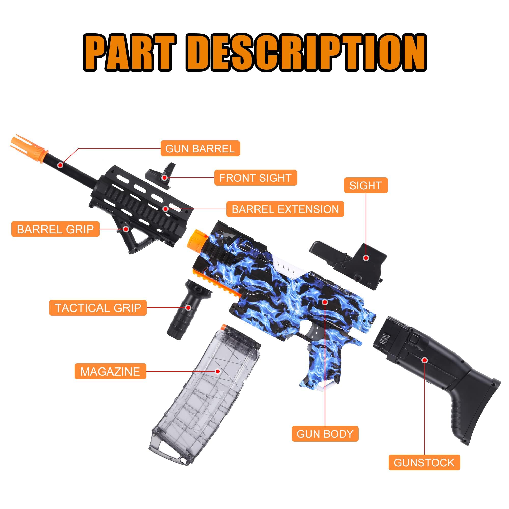 COOLFOX COOLFOX Electric Automatic Toy Gun for Toy Guns Sniper Soft Bullets [Shoot Faster] Burst Soft Bullets Toy Gun for Boys,Toy Foam Blasters & Guns with 100 Toy Sniper Darts, Gifts for Kids(Blue)
