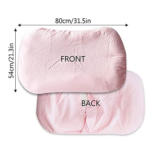 Hooyax Hooyax Muslin Baby Lounger Cover Soft Organic Cotton Slipcover Fits Newborn Lounger for Baby Boys and Girls (Pink)
