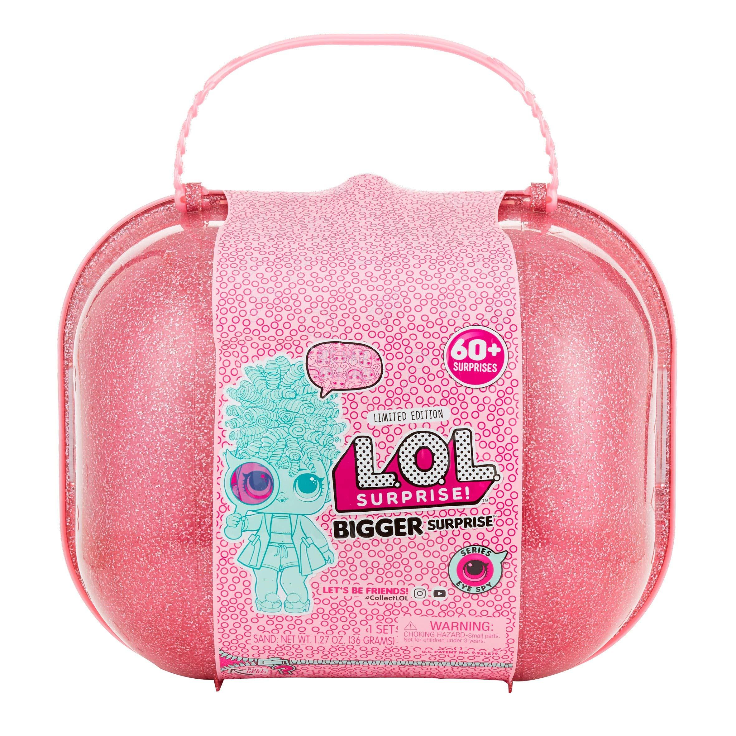 L.O.L. Surprise! L.O.L. Surprise! Bigger Surprise Limited Edition with 2 Collectible Dolls, 1 Pet, 1 Lil Sis with 60+ Surprises in Eye Spy Series Carrying Case- Gift for Kids, Toys for Girls Ages 4 5 6 7+ Year