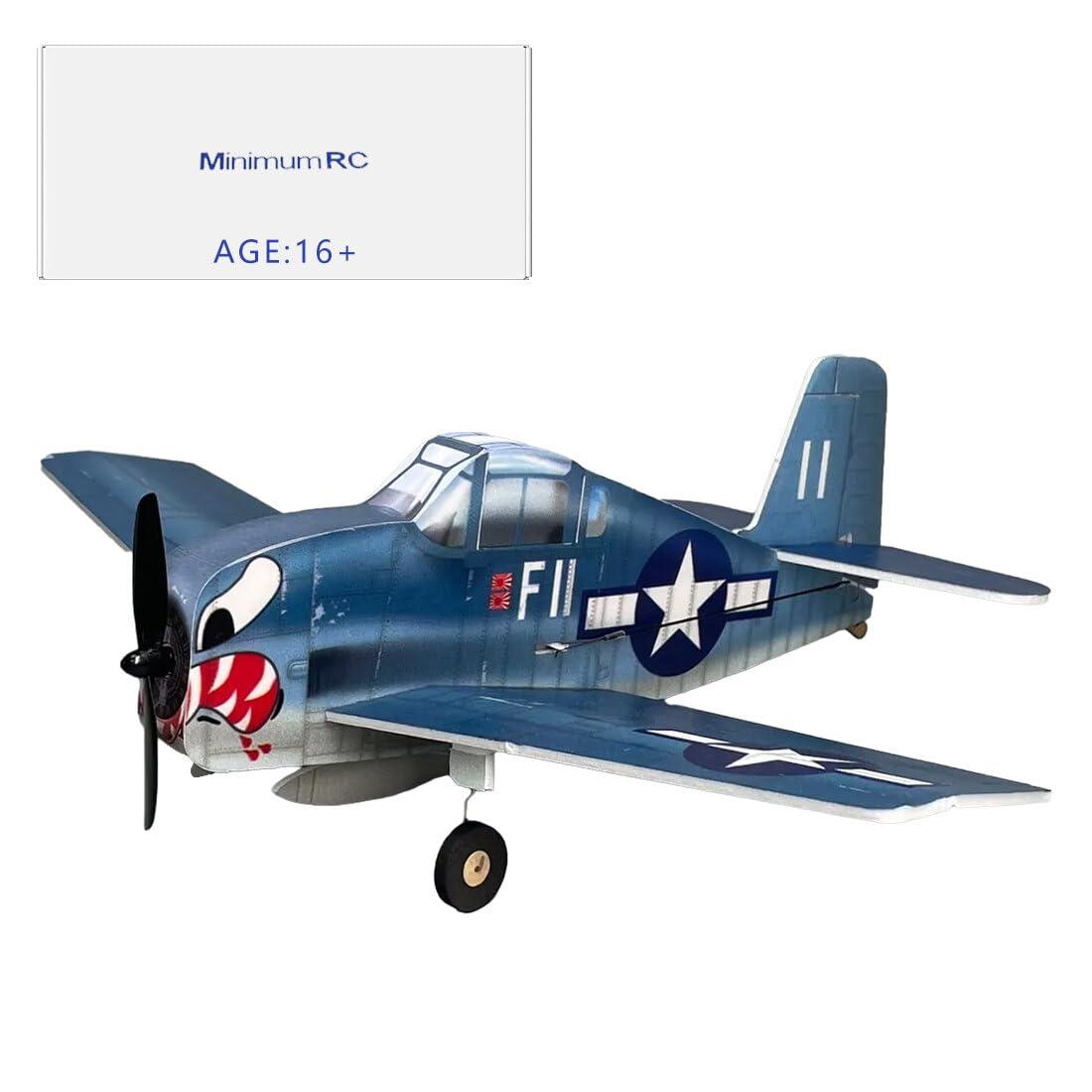 LOCHE LOCHE RC Helicopter Model, Minimum RC F6F Hellcat Aircraft Model with Motor Remote Control Helicopter, 2.4G 4CH Dual-Engine RC Airplane, Remote Control Airplanes for Beginners (RTF Version)