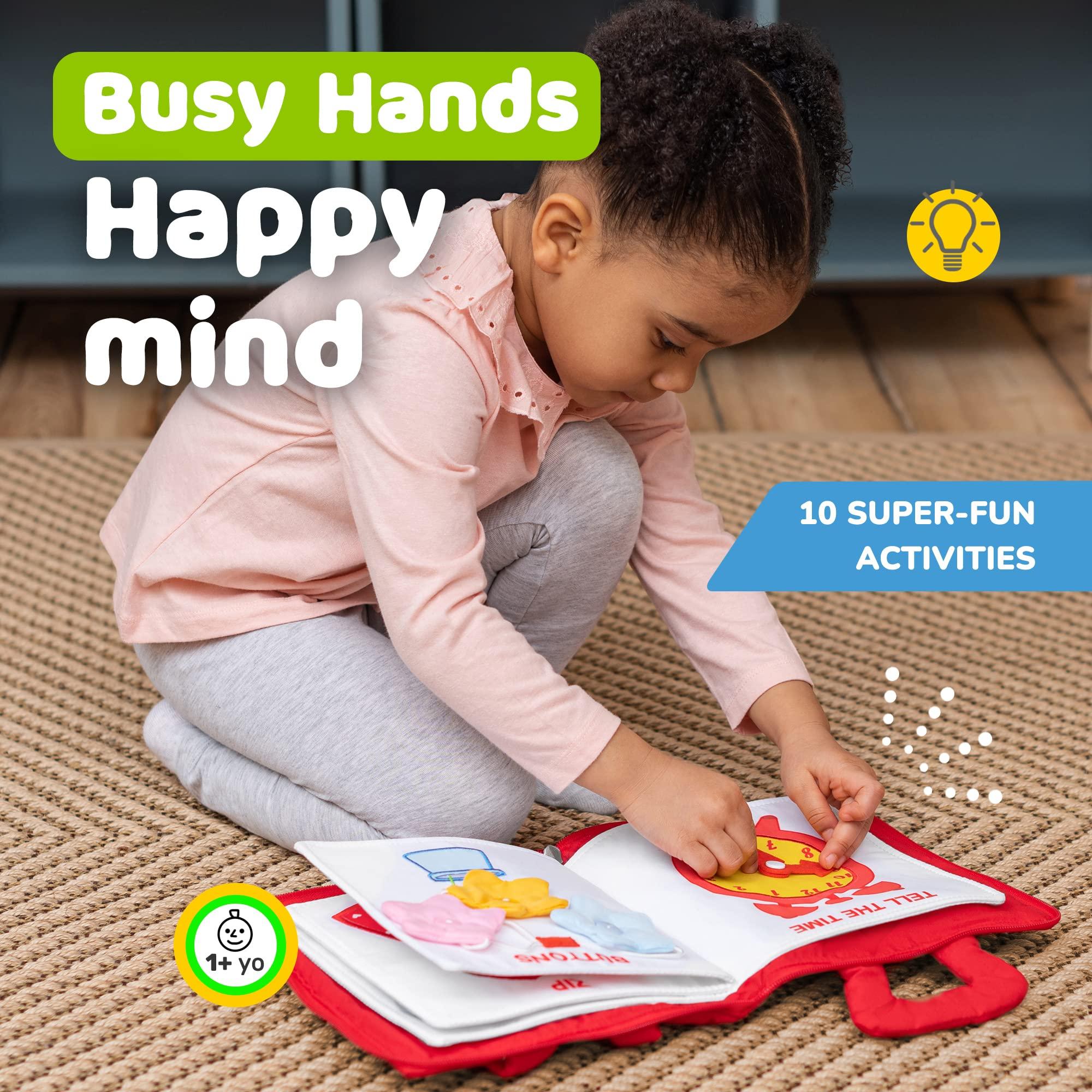 deMoca deMoca Busy Board & Quiet Book Set: Montessori-Inspired Toddler Learning Bundle