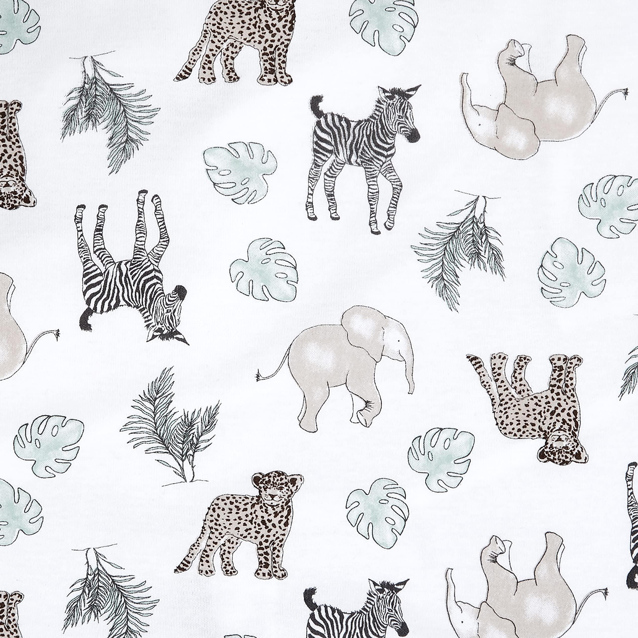 aden + anais aden + anais Essentials Easy Sleeping Bag, 100% Cotton, Wearable Baby Blanket, Medium, 6-18 Months, Jungle Animals