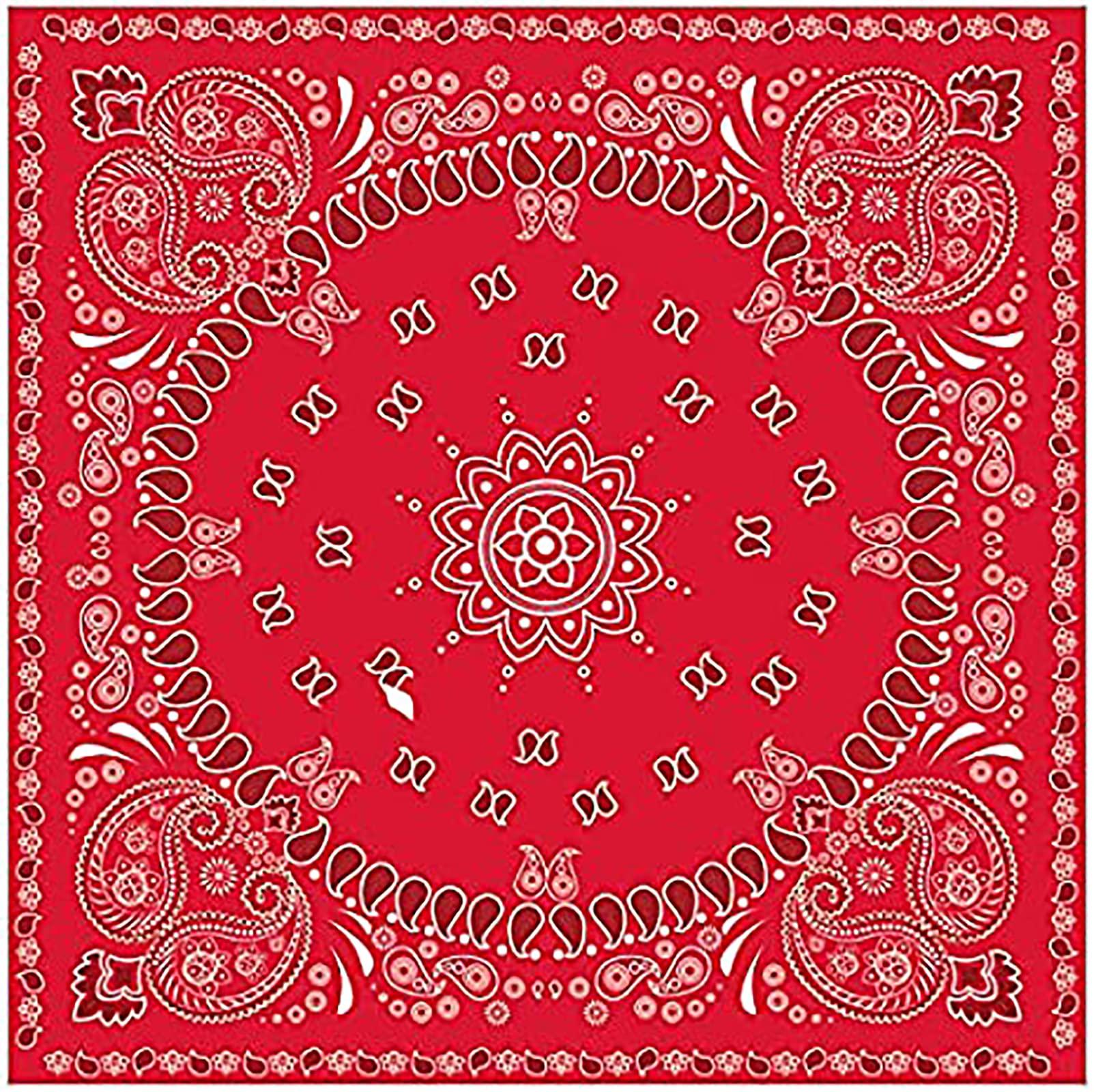 OXYLIPO 40Pcs Red Bandana Western Party Napkins 3 Ply Red bandanas Paisley Print Lunch Dinner Disposable Paper Napkin Set for Western Cowboy Birthday Party Supplies Tableware