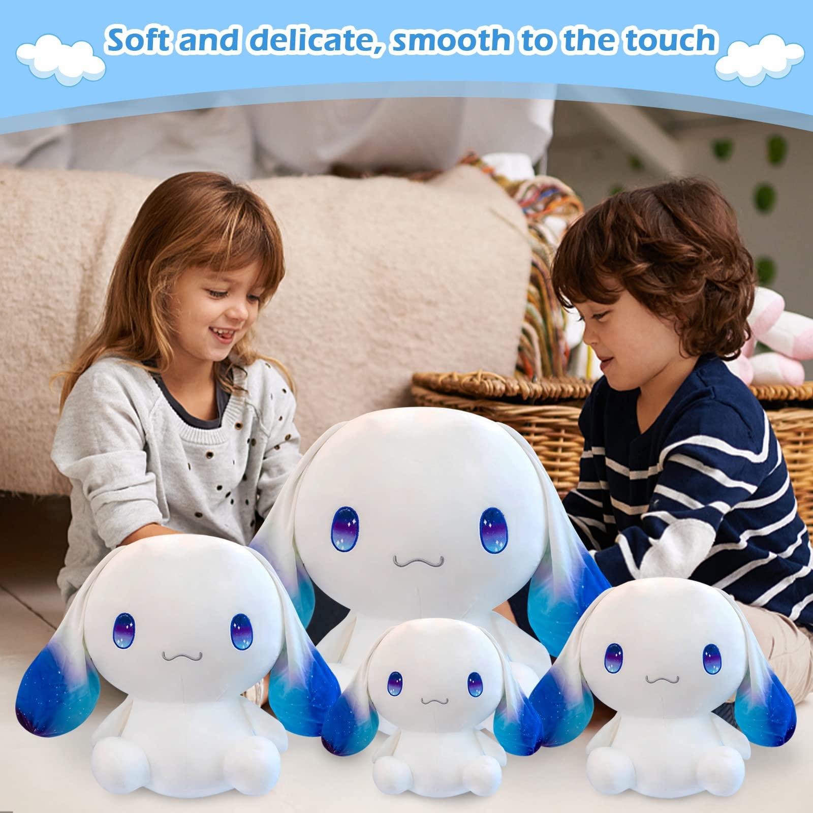 OULV OULV Cute Plushies Dog Stuffed Animals Big Ear White Dog Plush Toy Hugging Dog Plush Animal Soft Gift Accompany Boy Girls Kids Birthdays Christmas Plush Toy Body Pillow (15.7inch)